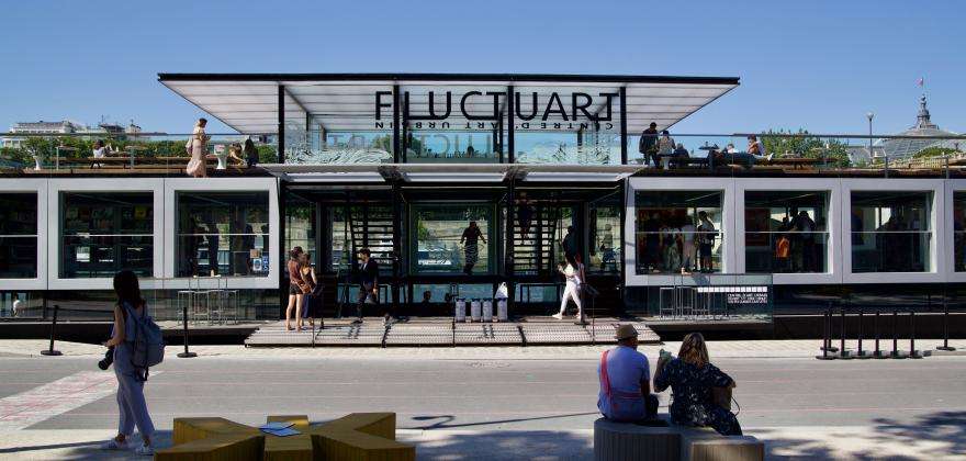 Ouverture de Fluctuart, l'art au gré de l'eau